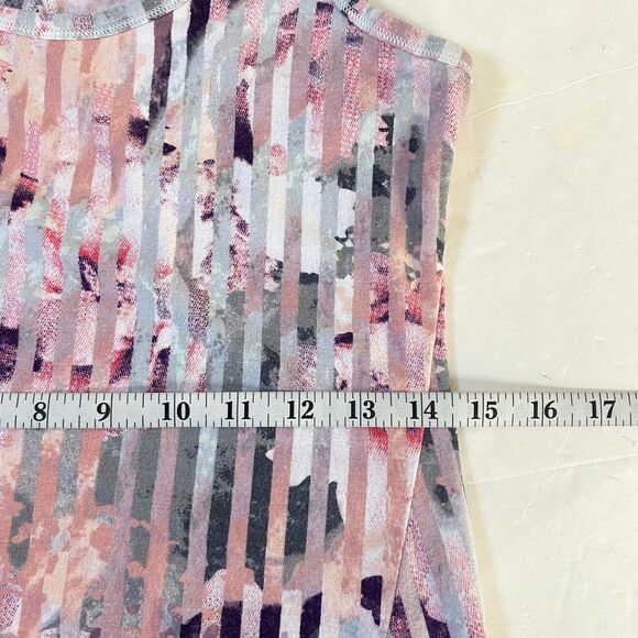 Calia Racerback Keyhole Tank Top Womens Size XS Multicolor Stripes Floral - Picture 11 of 12